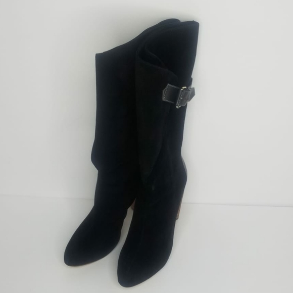 Boutique 9 BTGalen Black Suede Leather Boots 6.5 - Picture 3 of 14